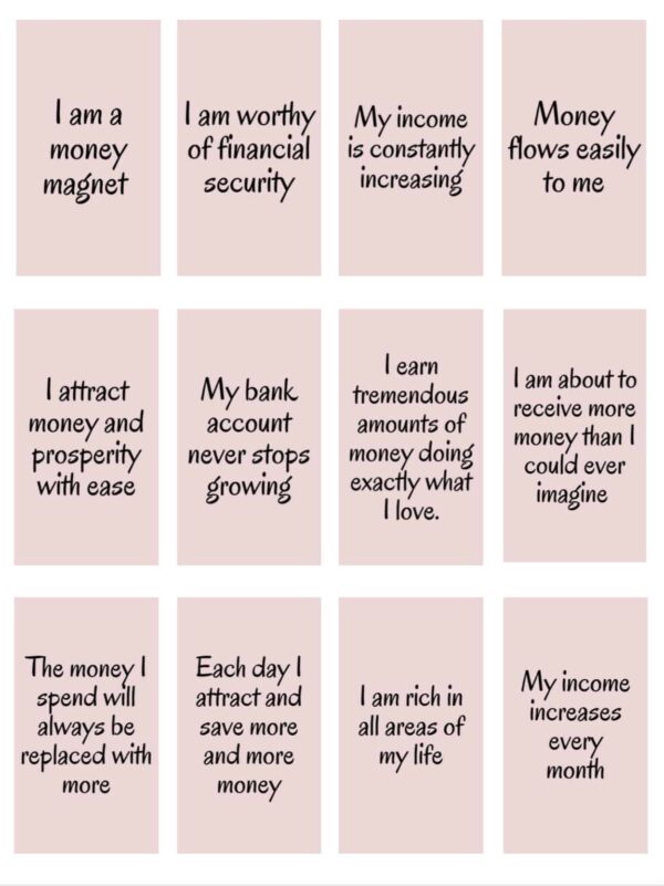 47 Money Affirmations Plus Free Printable | Life Coaching Tool - Anys ...