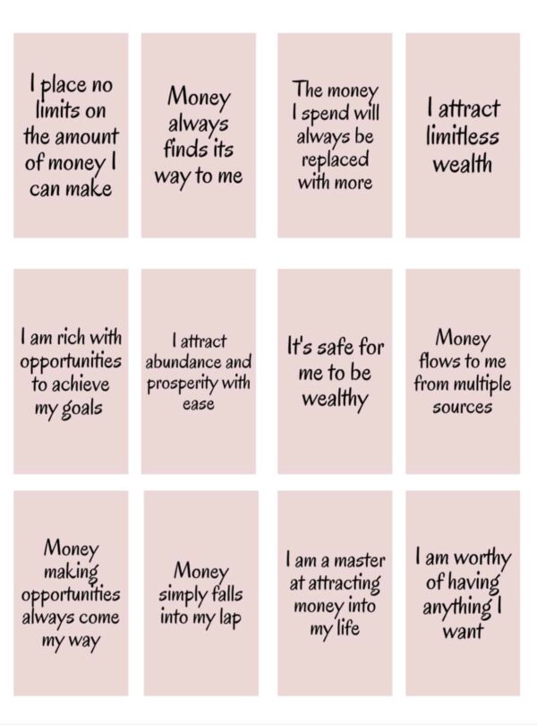 47 Money Affirmations Plus Free Printable | Life Coaching Tool - Anys ...