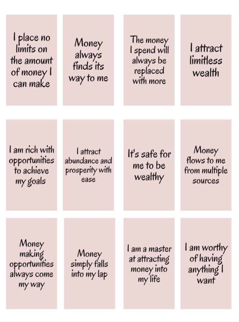 47 Money Affirmations Plus Free Printable | Life Coaching Tool